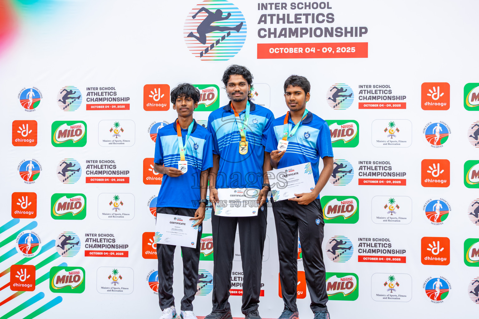 Day 6 of Inter-school Athletics Championship 2025 held in Ekuveni Synthetic Track, Male', Maldives on Sunday, 12th October 2025. Photos by: Ismail Thoriq / Images.mv