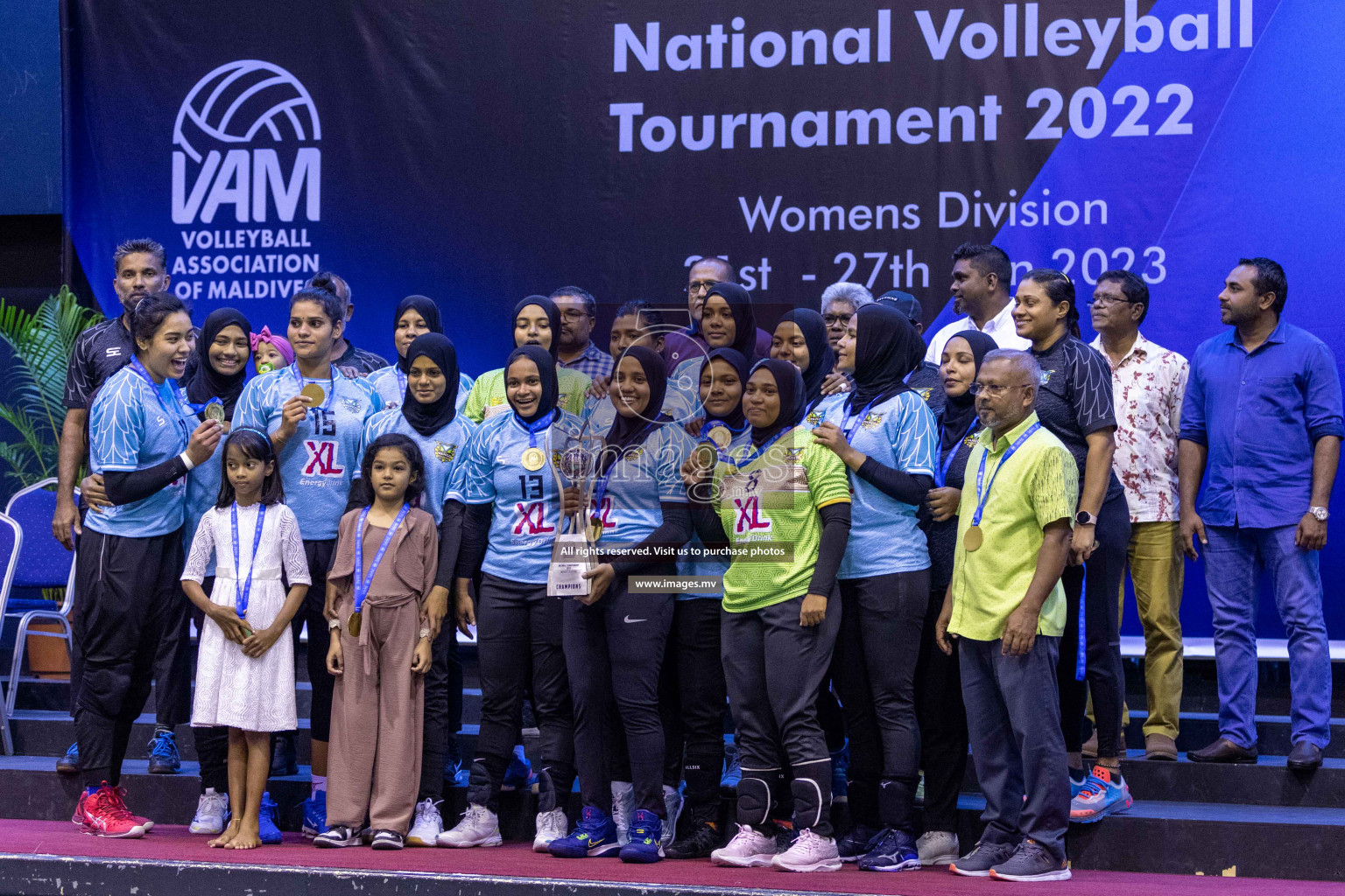 Club WAMCO vs Club Volleyball in the final of National Volleyball Tournament (women's) was held on Friday, 27th January 2023 at Social Center, Male', Maldives Photos: Ismail Thoriq / images.mv