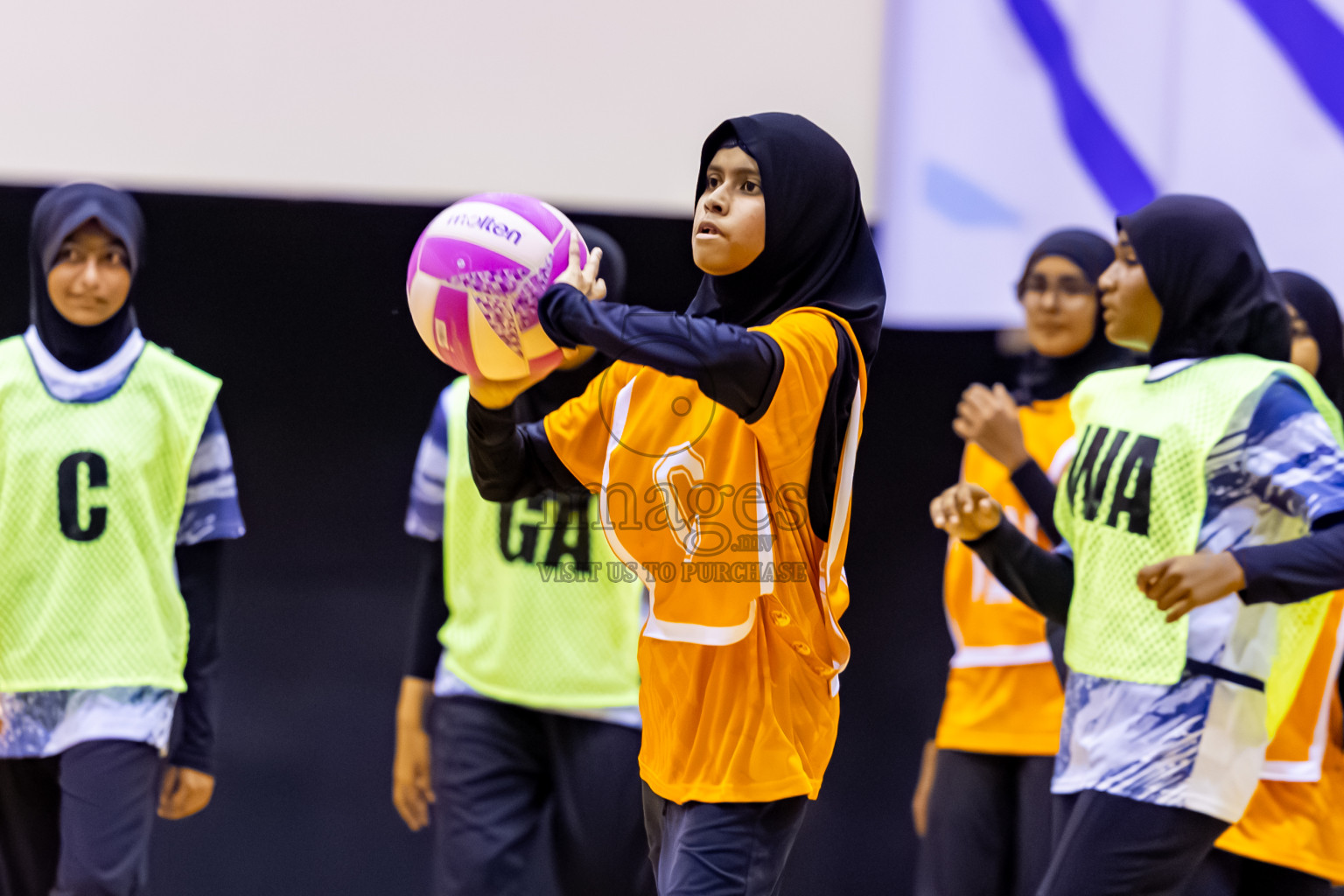 SC Skylark vs Youth United SC in Day 5 of 24th Milo Netball Association Championship held in Social Center at Male', Maldives on Friday, 5th September 2025. Photos: Nausham Waheed / images.mv