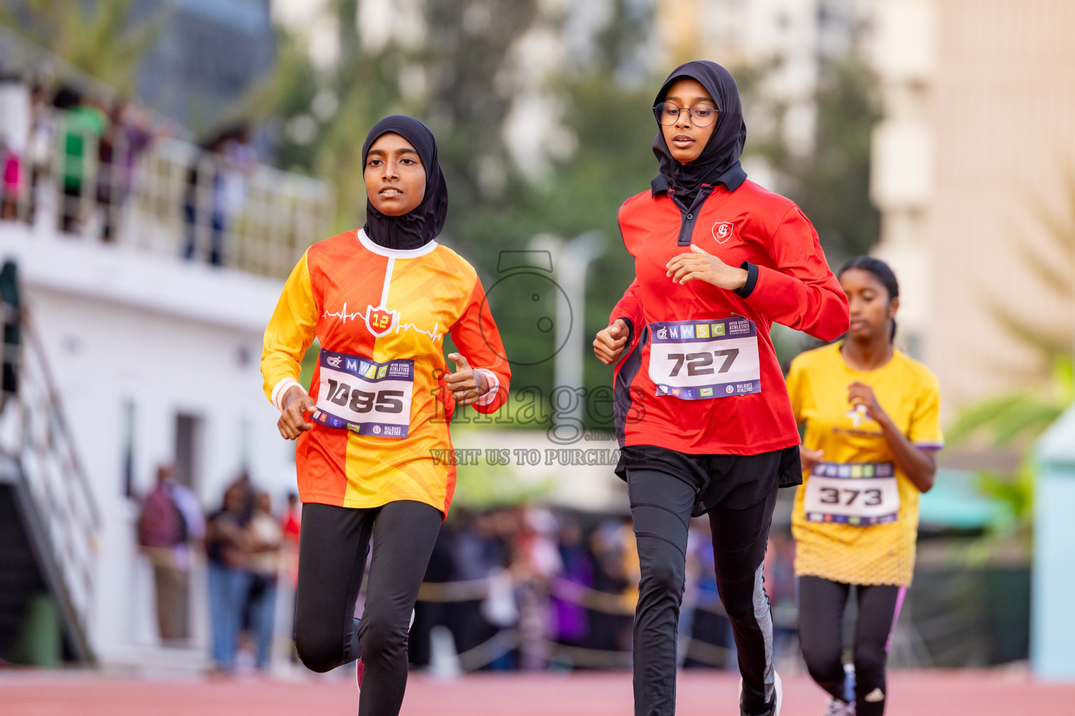 Day 2 of MWSC Interschool Athletics Championships 2024 held in Hulhumale Running Track, Hulhumale, Maldives on Sunday, 10th November 2024. 
Photos by: Hassan Simah / Images.mv