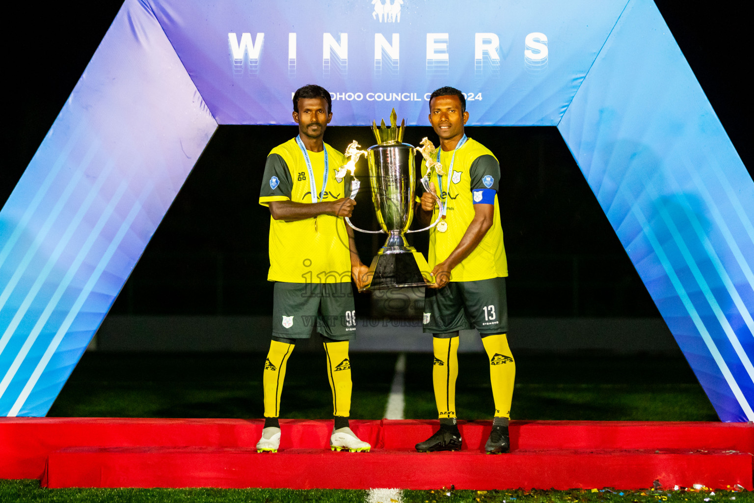 JT Sports vs Kanmathi Juniors from Final of Manadhoo Council Cup 2024 in N Manadhoo Maldives on Tuesday, 27th February 2023. Photos: Nausham Waheed / images.mv