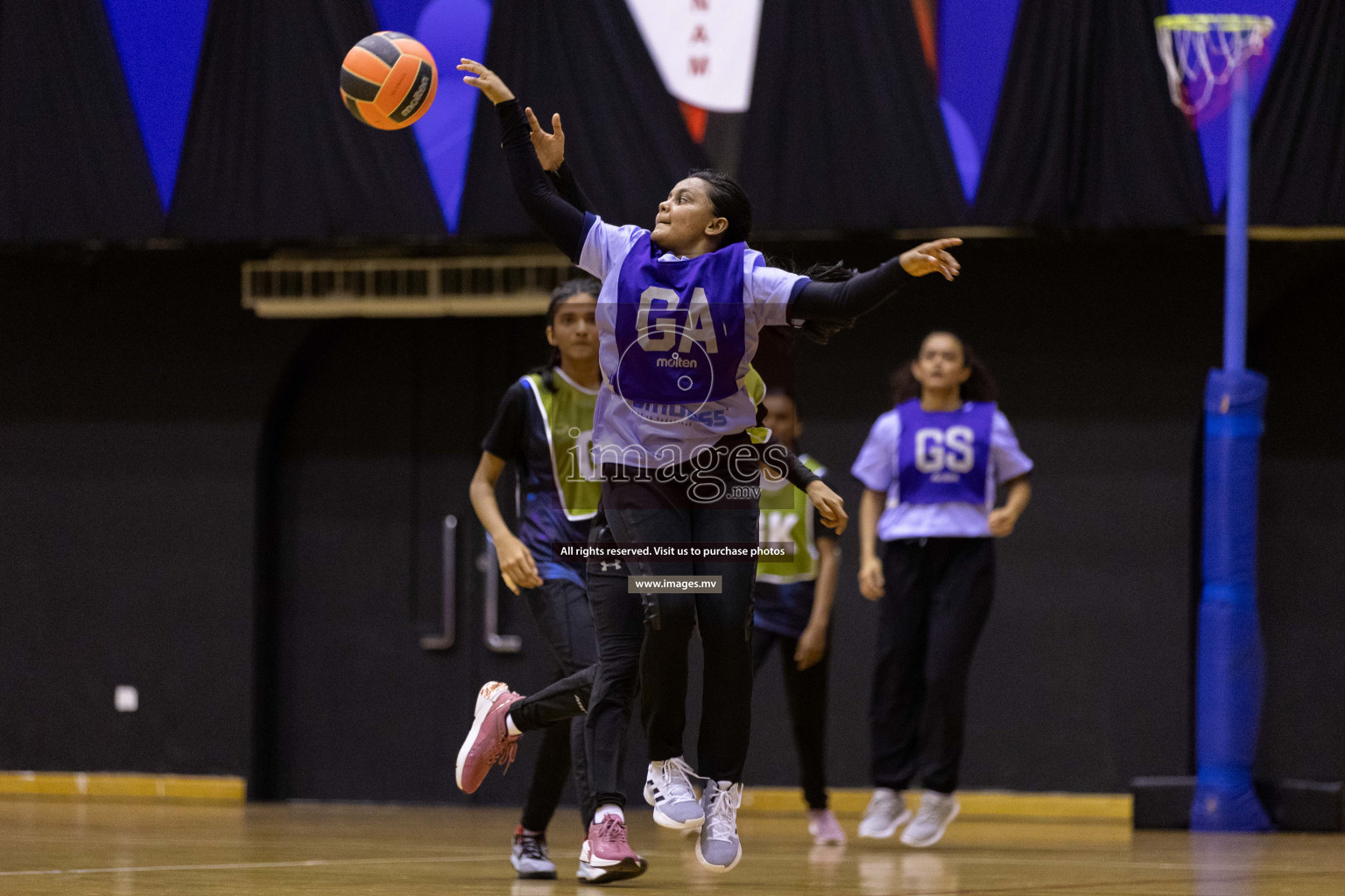 Youth United Sports Club vs Club Vyansa in the 2nd Division Final of Milo National Netball Tournament 2022 on 22nd July 2022 held in Social Center, Male', Maldives. Photographer: Shuu / images.mv