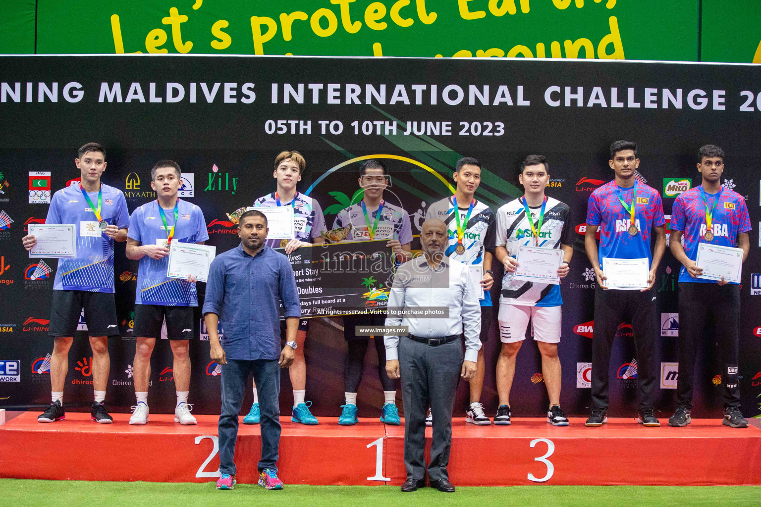 Finals of Li-Ning Maldives International Challenge 2023, was is held in Ekuveni Indoor Court, Male', Maldives on Saturday, 10th June 2023. Photos: Ismail Thoriq / images.mv