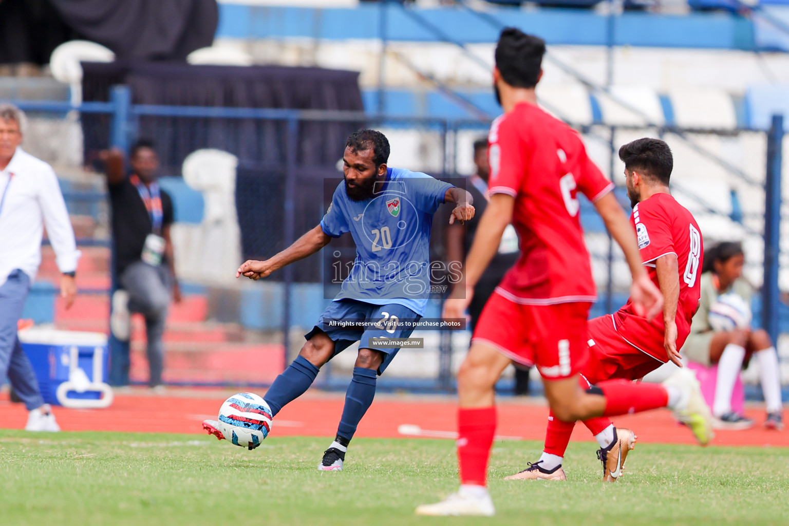 Lebanon vs Maldives in SAFF Championship 2023 held in Sree Kanteerava Stadium, Bengaluru, India, on Tuesday, 28th June 2023. Photos: Nausham Waheed, Hassan Simah / images.mv