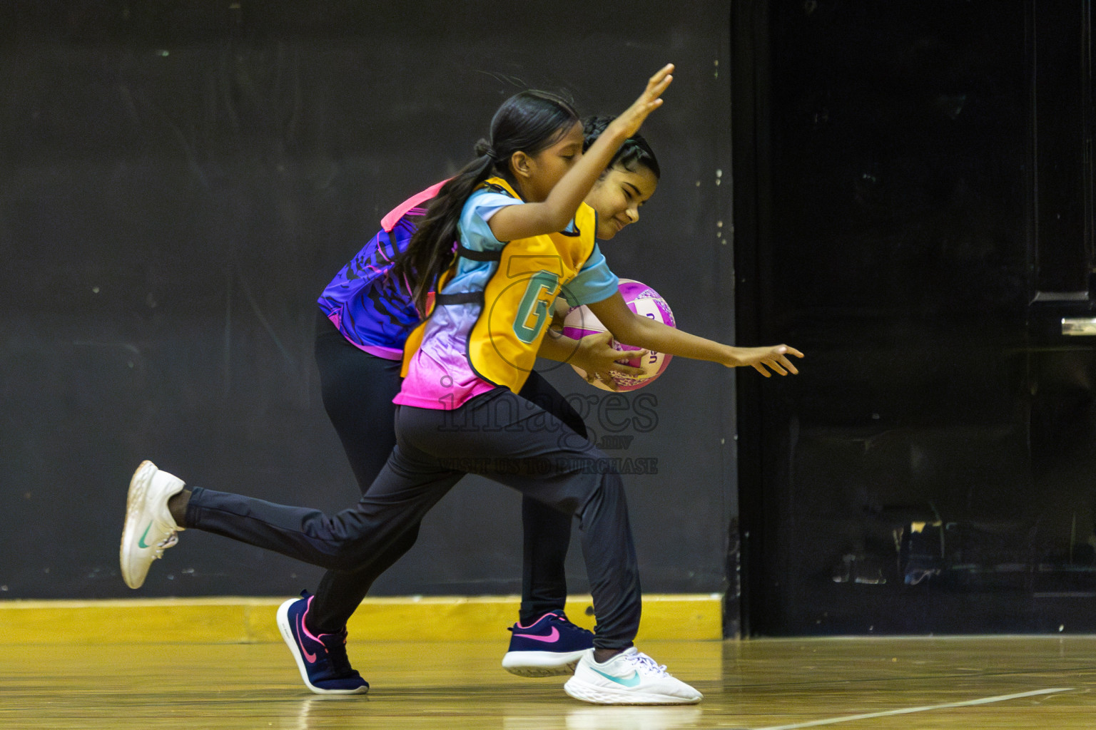 Netgens A vs N Sports academy in Day 3 of 3rd Netball Junior Championship, held at Social Center on Wednesday 22nd January 2025 . Photos: Shuu Abdul Sattar / images.mv