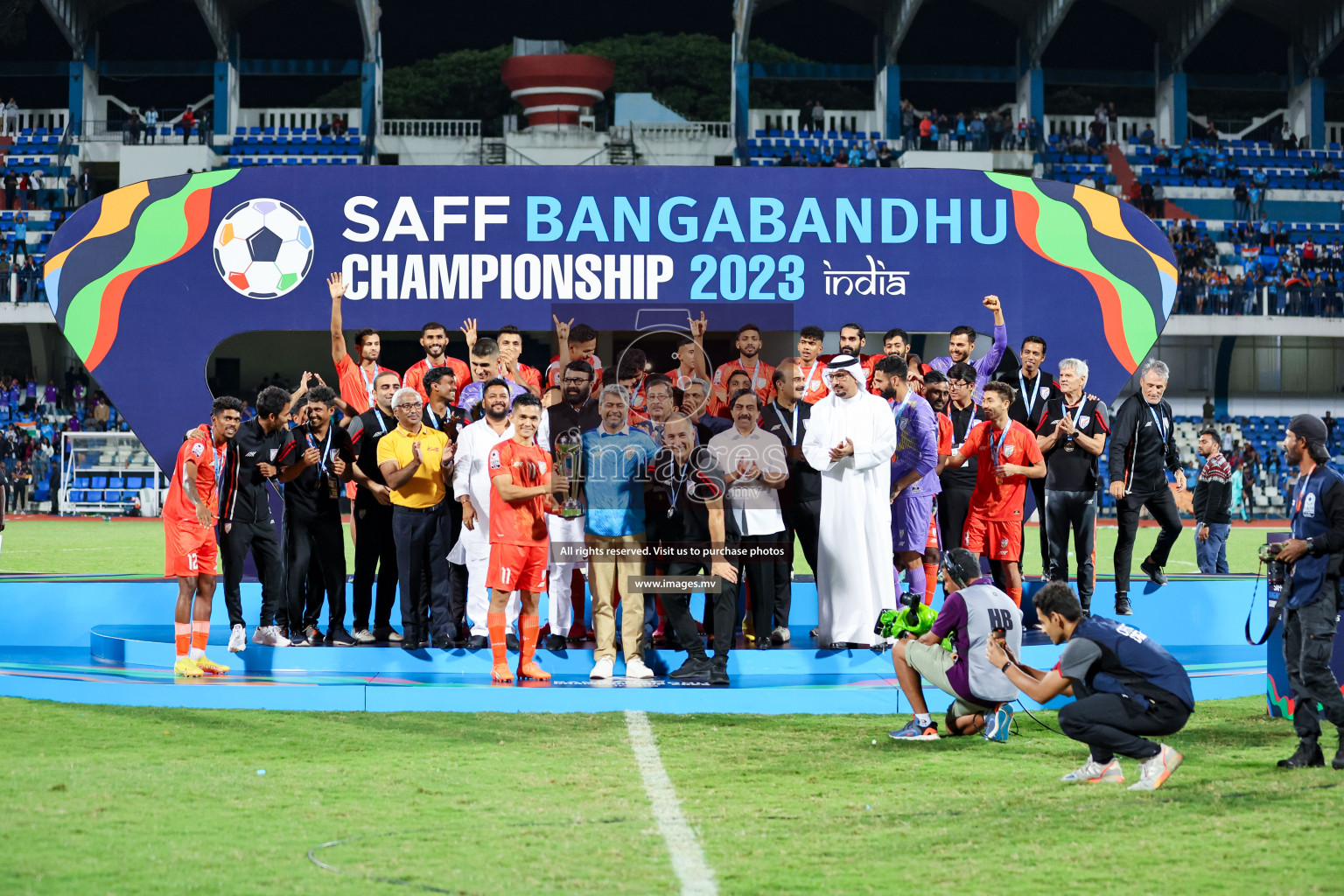 Kuwait vs India in the Final of SAFF Championship 2023 held in Sree Kanteerava Stadium, Bengaluru, India, on Tuesday, 4th July 2023. Photos: Nausham Waheed / images.mv