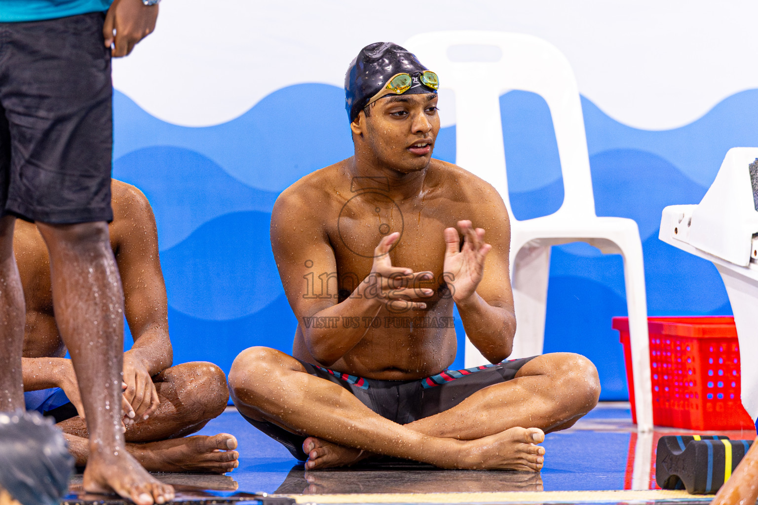 Day 4 of 1st National Short Course Swimming Competition held in Hulhumale', Maldives on Tuesday, 17th June 2025. Photos: Nausham Waheed / images.mv