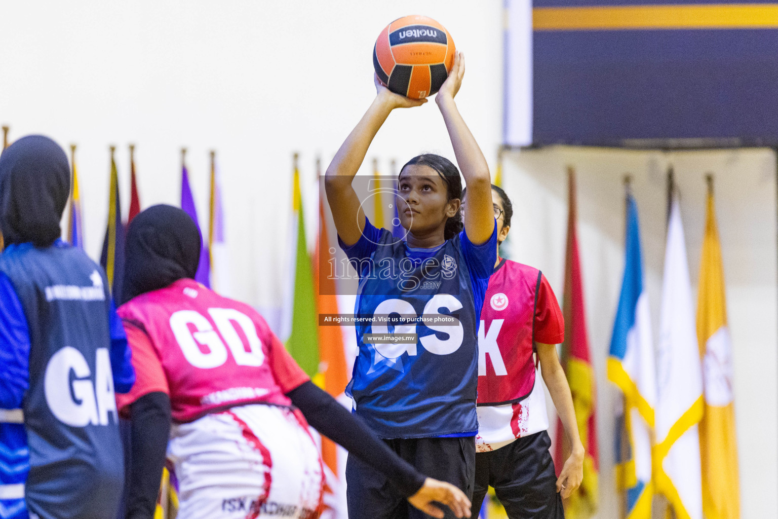 Day 10 of 24th Interschool Netball Tournament 2023 was held in Social Center, Male', Maldives on 5th November 2023. Photos: Nausham Waheed / images.mv