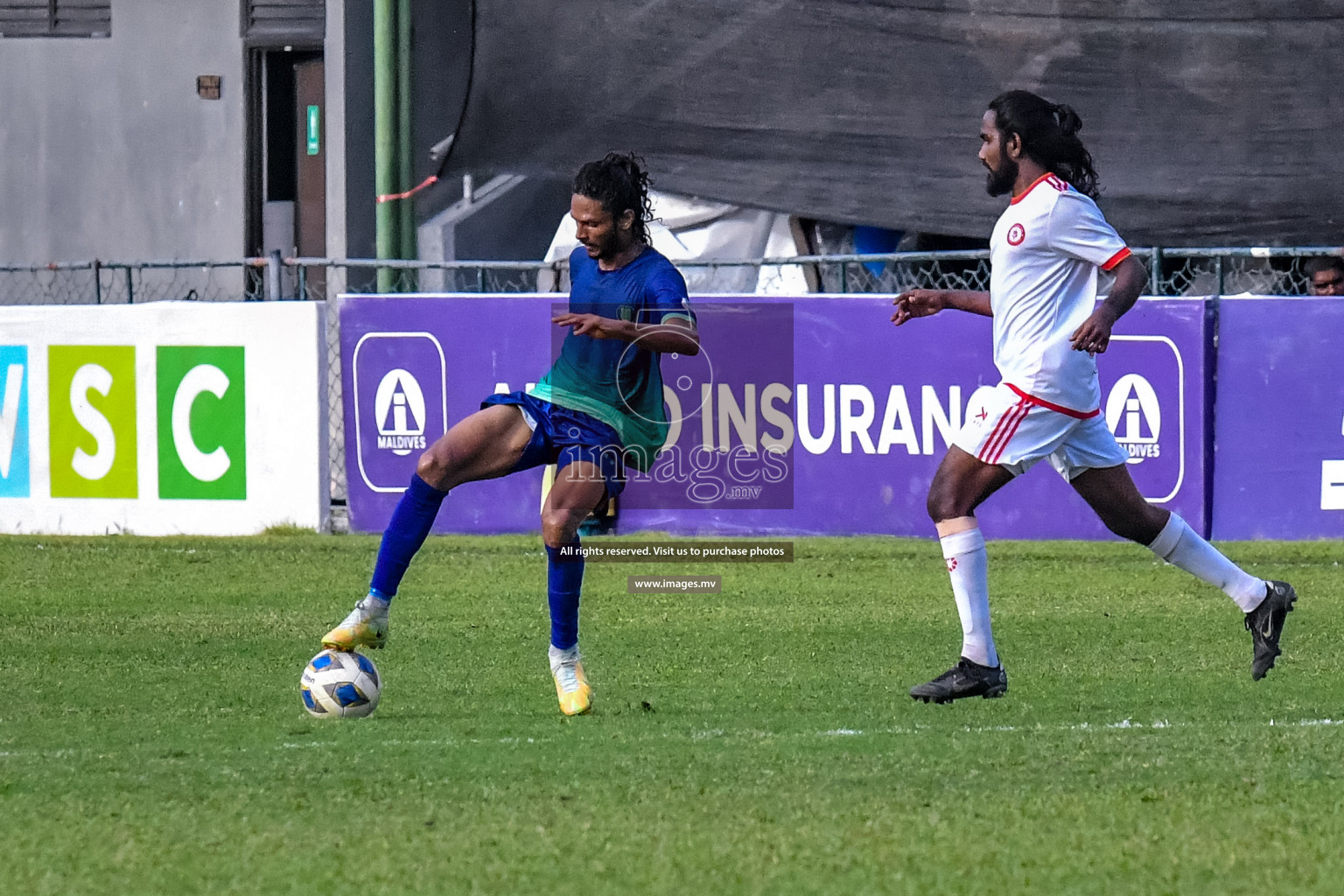 Super United Sports vs Buru Sports Club in Dhivehi Premier League Qualification 22 on 24th Aug 2022, held in National Football Stadium, Male', Maldives Photos: Nausham Waheed / Images.mv