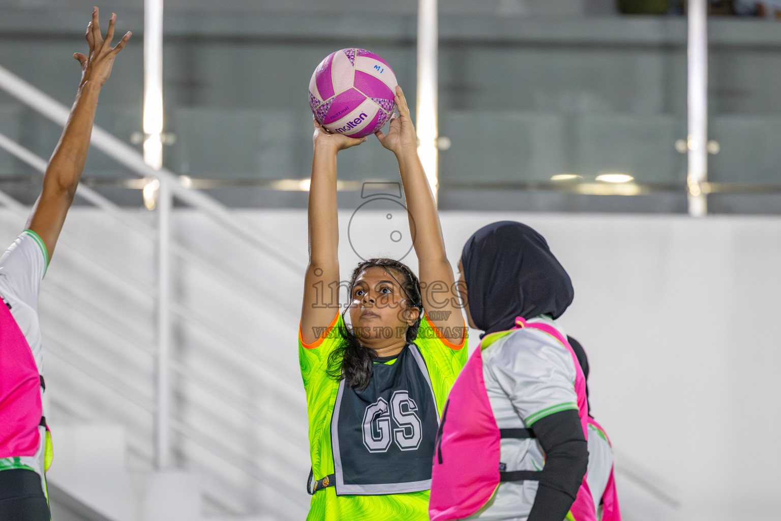 Club Green Streets vs SC Skylark in Division 1 of National Netball Tournament 2025 held in Ekuveni Netball Court at Male', Maldives on Wednesday, 21st May 2025. Photos: Mohamed Mahfooz Moosa / images.mv