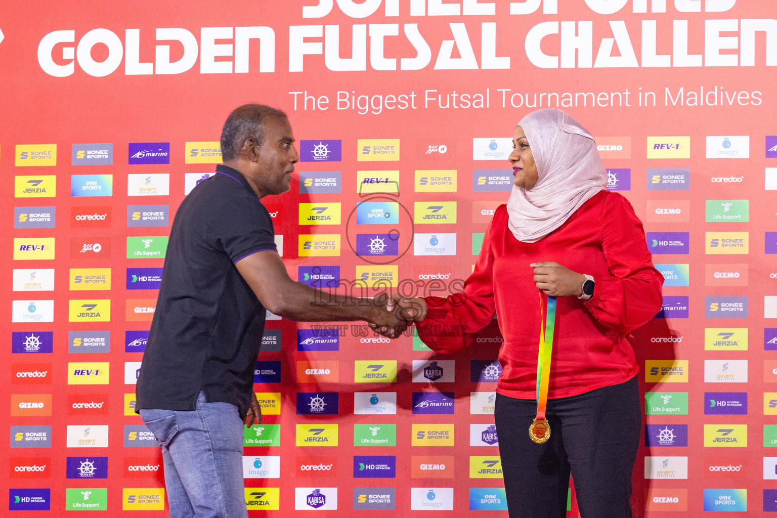 B Eydhafushi vs L Gan in the Final of Golden Futsal Challenge 2024 was held on Thursday, 7th March 2024, in Hulhumale', Maldives 
Photos: Ismail Thoriq / images.mv