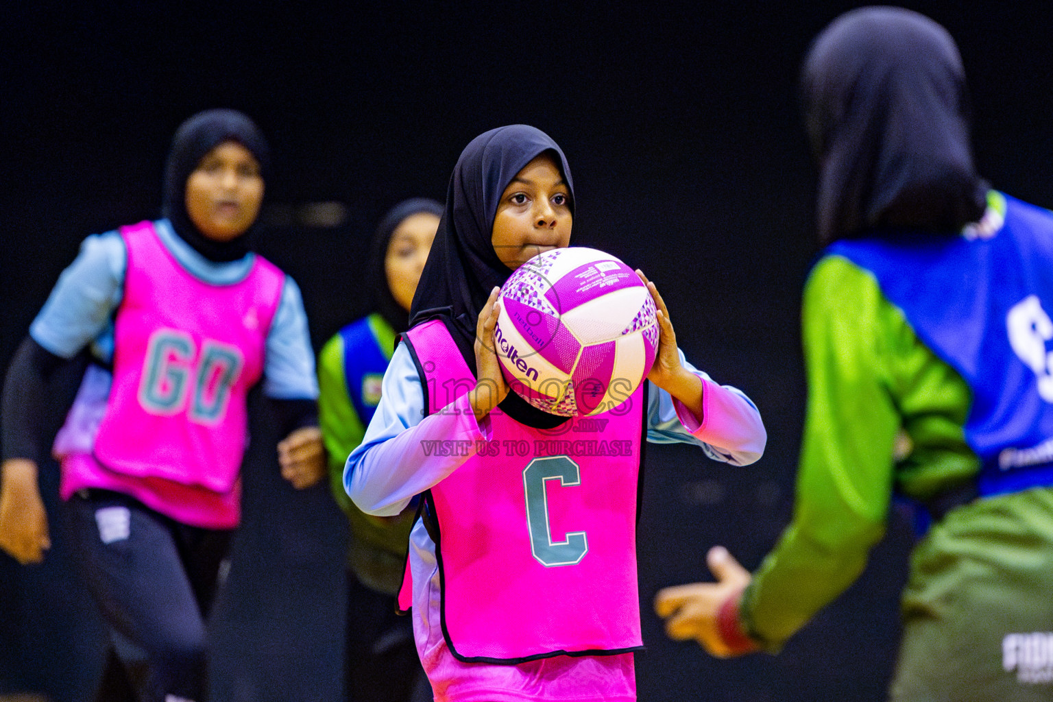 Netgen A vs Fiontti Sports Club in Day 3 of 3rd Netball Junior Championship, held at Social Center on Tuesday, 21st January 2025 . Photos: Nausham Waheed / images.mv
