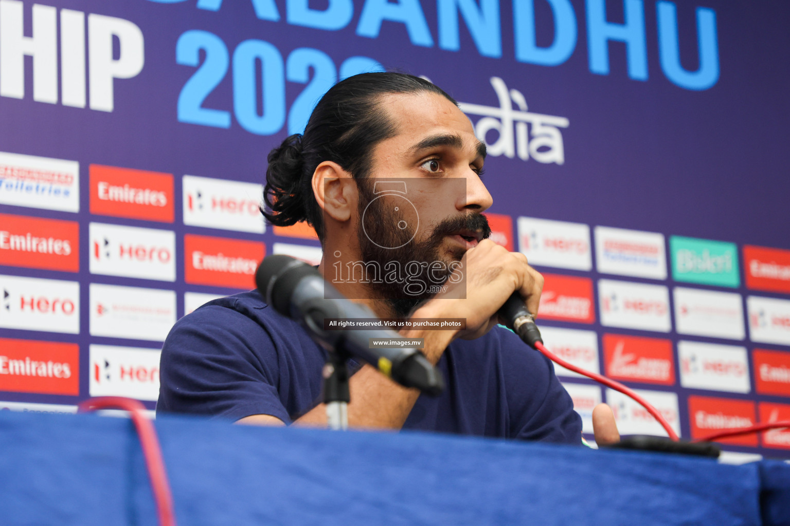 Saff Championship Final Pre-match press conference held in Sree Kanteerava Stadium, Bengaluru, India, on Monday, 3rd July 2023. Photos: Nausham Waheed / images.mv