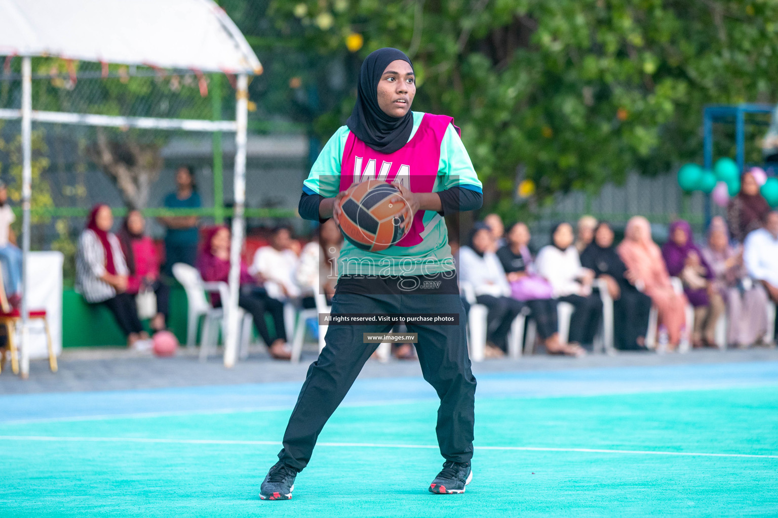 Day 6 of 20th Milo National Netball Tournament 2023, held in Synthetic Netball Court, Male', Maldives on 4th June 2023 Photos: Nausham Waheed/ Images.mv