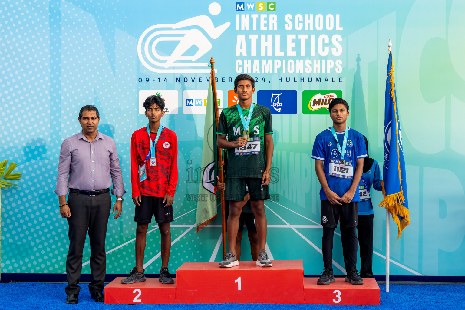 Day 6 of MWSC Interschool Athletics Championships 2024 held in Hulhumale Running Track, Hulhumale, Maldives on Thursday, 14th November 2024. Photos by: Nausham Waheed / Images.mv