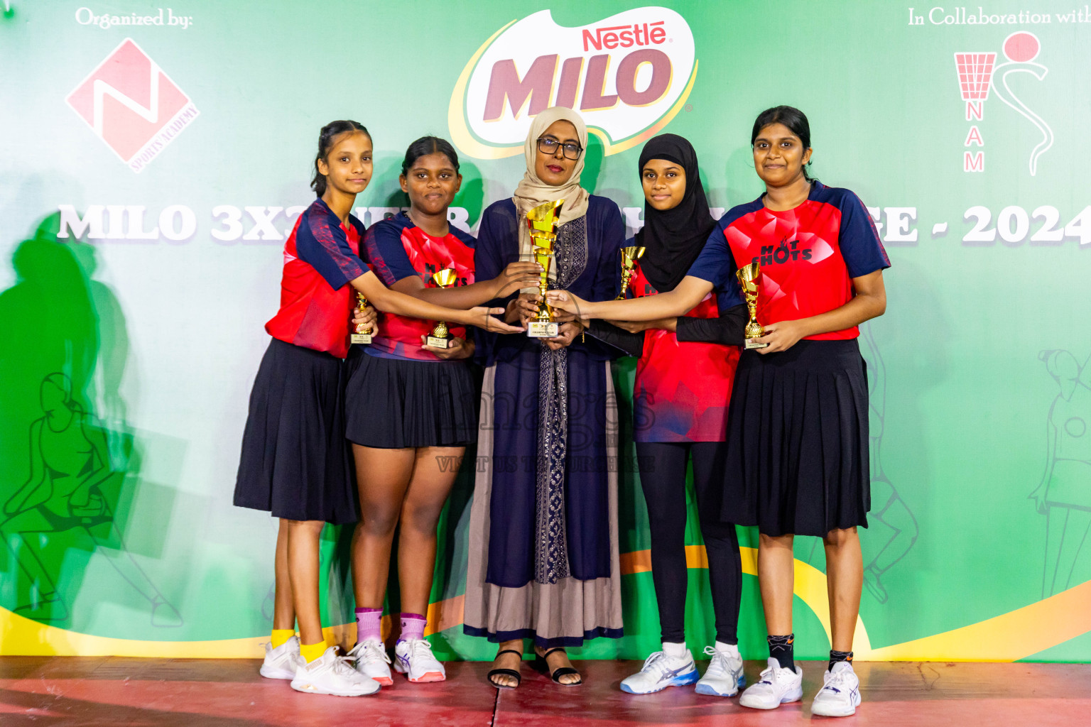 Final of MILO 3x3 Netball Challenge 2024 was held in Ekuveni Netball Court at Male', Maldives on Thursday, 20th March 2024. Photos: Nausham Waheed / images.mv