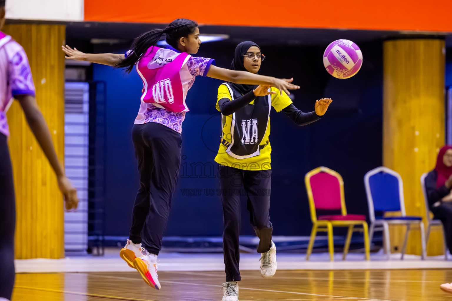 KYRC vs N Sports A in Day 5 of 24th Milo Netball Association Championship held in Social Center at Male', Maldives on Friday, 5th September 2025. Photos: Nausham Waheed / images.mv