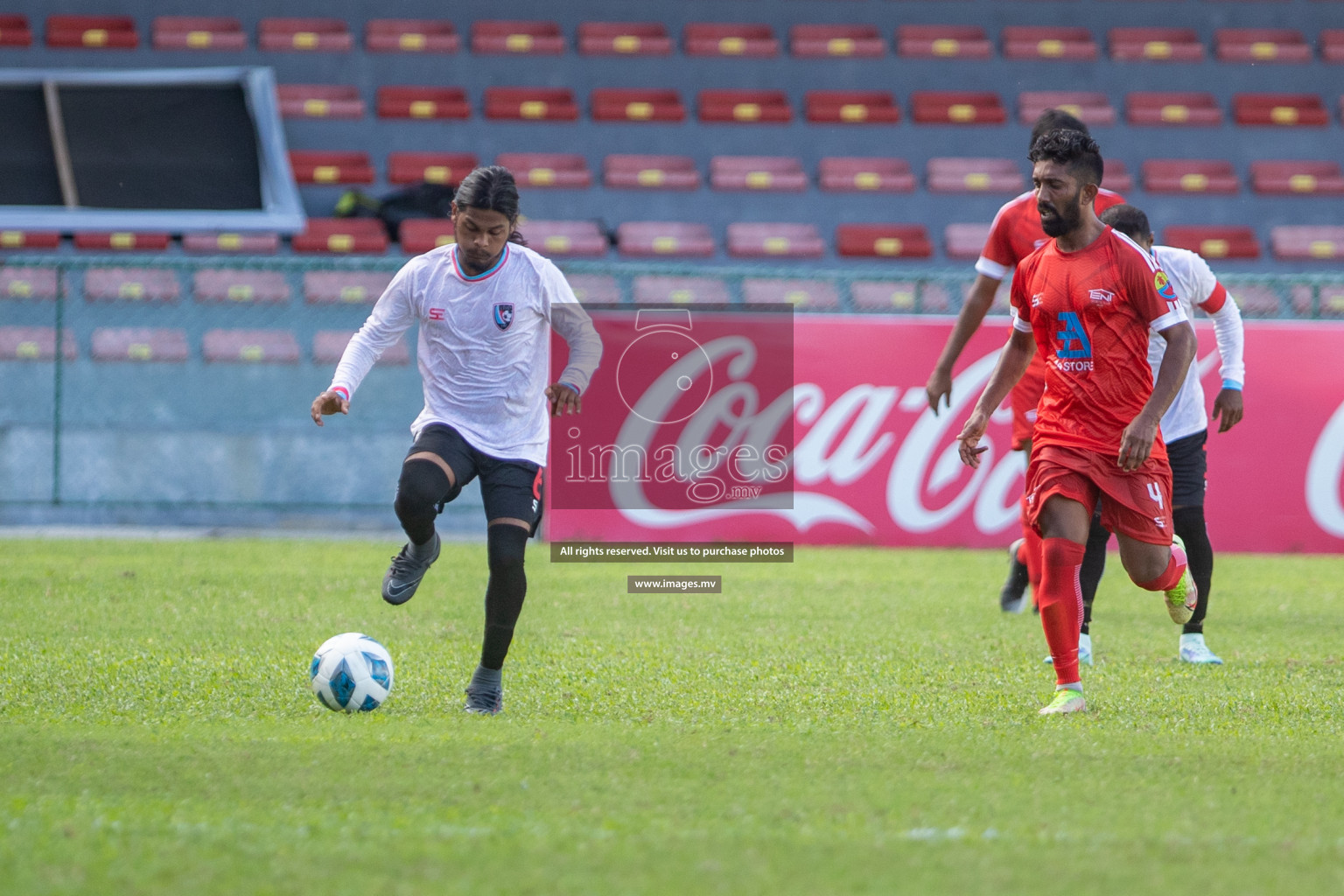 Tent Sports Club vs Club PK in 2nd Division 2022 on 13th July 2022, held in National Football Stadium, Male', Maldives  Photos: Hassan Simah / Images.mv