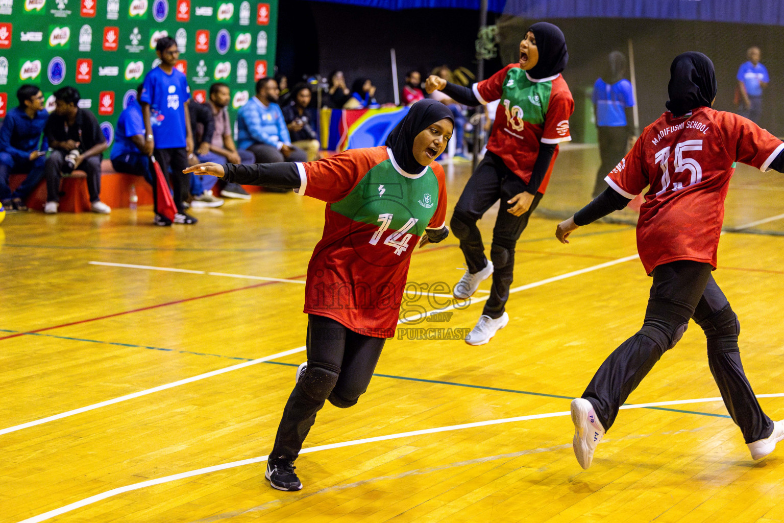 Finals of Interschool Volleyball Tournament 2024 was held in Social Center at Male', Maldives on Friday, 6th December 2024. Photos: Nausham Waheed / images.mv