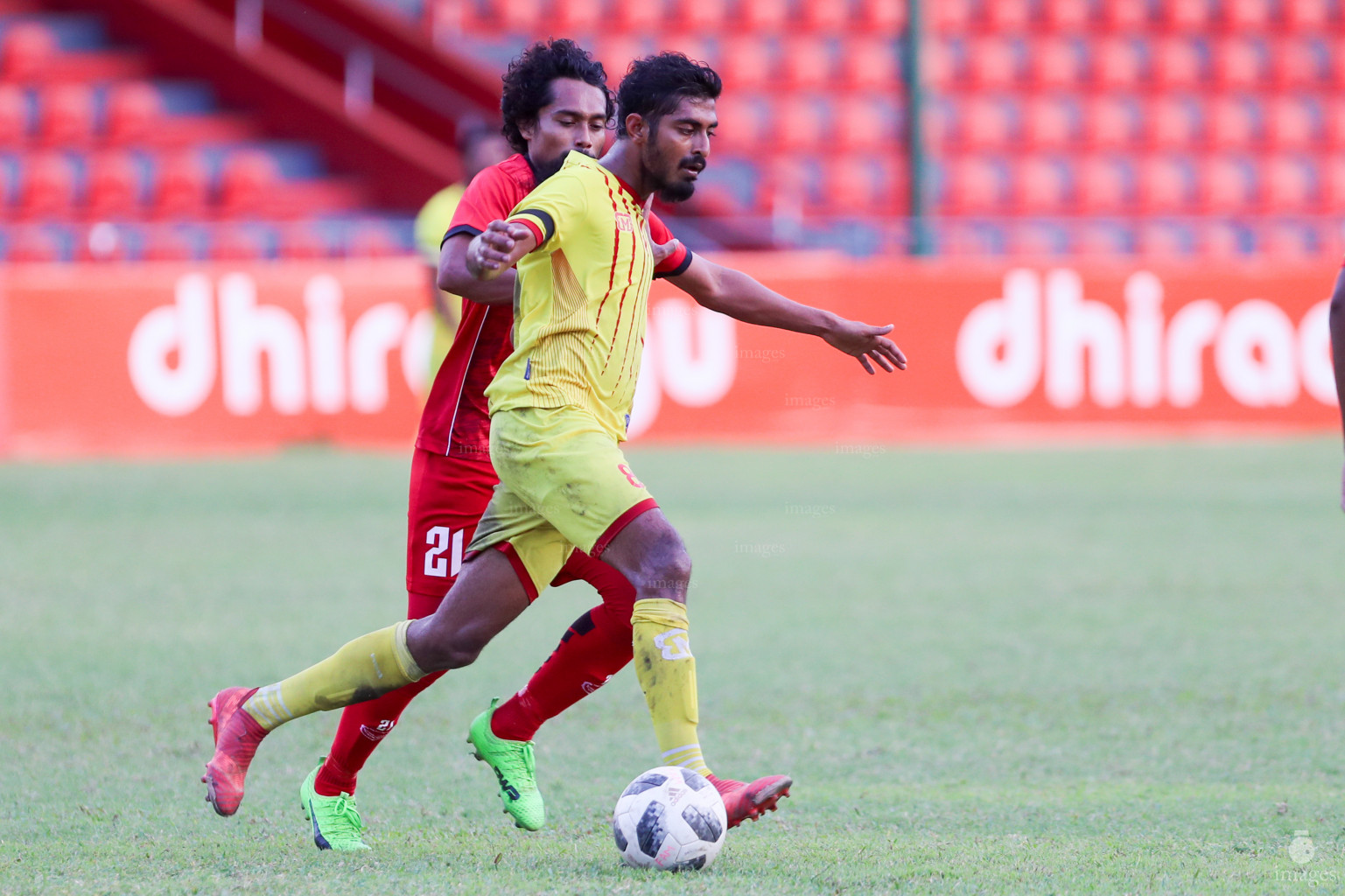 TC Sports Club vs Victory Sports Club in Dhiraagu Dhivehi Premier League 2018 in Male, Maldives, Monday  October 22, 2018. (Images.mv Photo/Suadh Abdul Sattar)