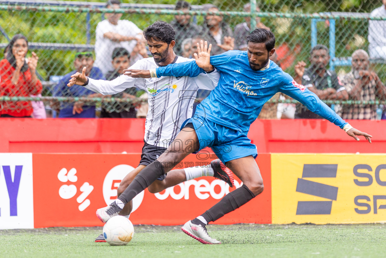 N. Miladhoo vs N.Velidhoo in Day 21 of Golden Futsal Challenge 2025 was held on Saturday , 25 January 2025, in Hulhumale', Maldives. Photos: Shuu Abdul Sattar, / images.mv