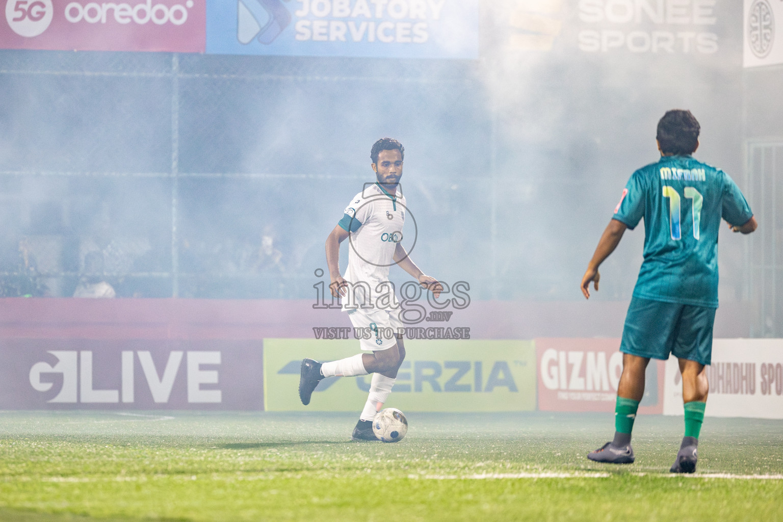 GA. Villingili VS Dhadimagu in zone round on Day 32 of Golden Futsal Challenge 2025 was held on Wednesday , 5th February 2025, in Hulhumale', Maldives. 
Photos: Hassan Simah / images.mv
