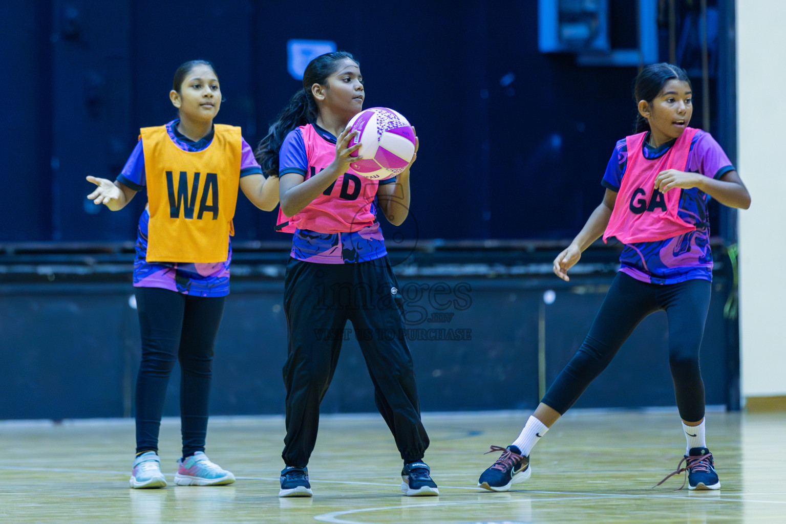N Sports Academy B vs N Sports Academy B (U11) in Day 1 of 3rd Junior Championship - Netball association of Maldives, held at Social Center on 19th January 2025 . Photos by Shuu Abdul Sattar