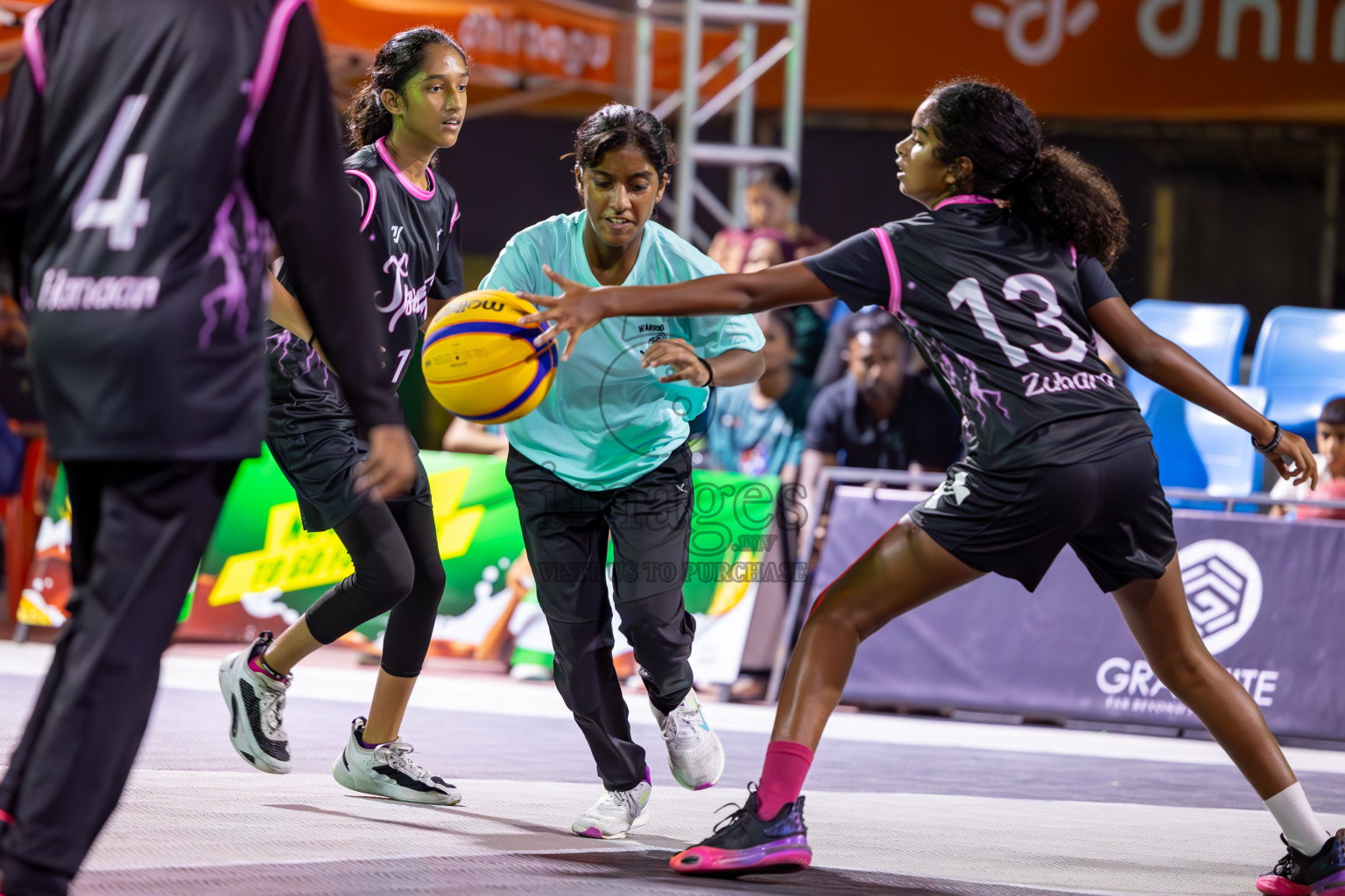 Day 3 of MILO Ramadan 3x3 Challenge 2024 was held in Ekuveni Outdoor Basketball Court at Male', Maldives on Thursday, 14th March 2024.
Photos: Ismail Thoriq / images.mv