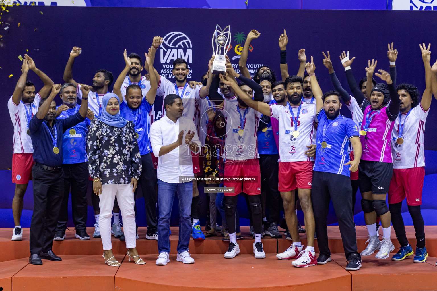 Sports Club City vs Dhivehi Sifainge Club in the Finals of National Volleyball Tournament 2022 on Thursday, 07th July 2022, held in Social Center, Male', Maldives