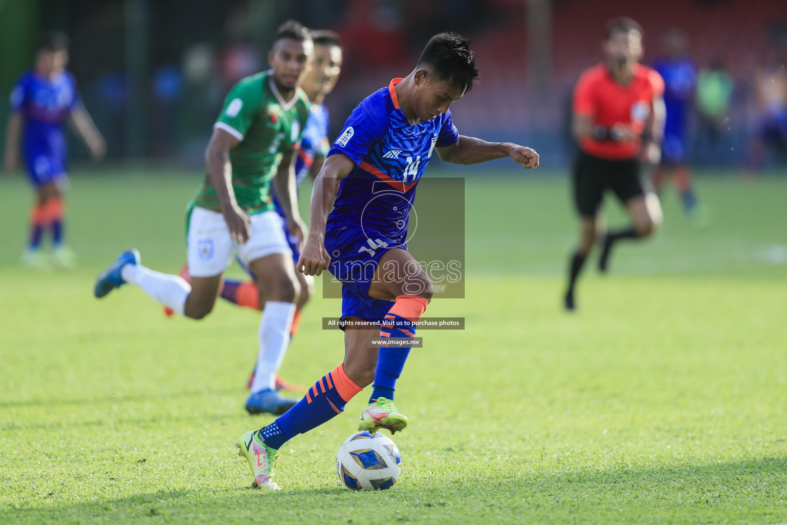 Bangladesh vs India in SAFF Championship 2021 held on 1st October 2021 in Galolhu National Stadium, Male', Maldives