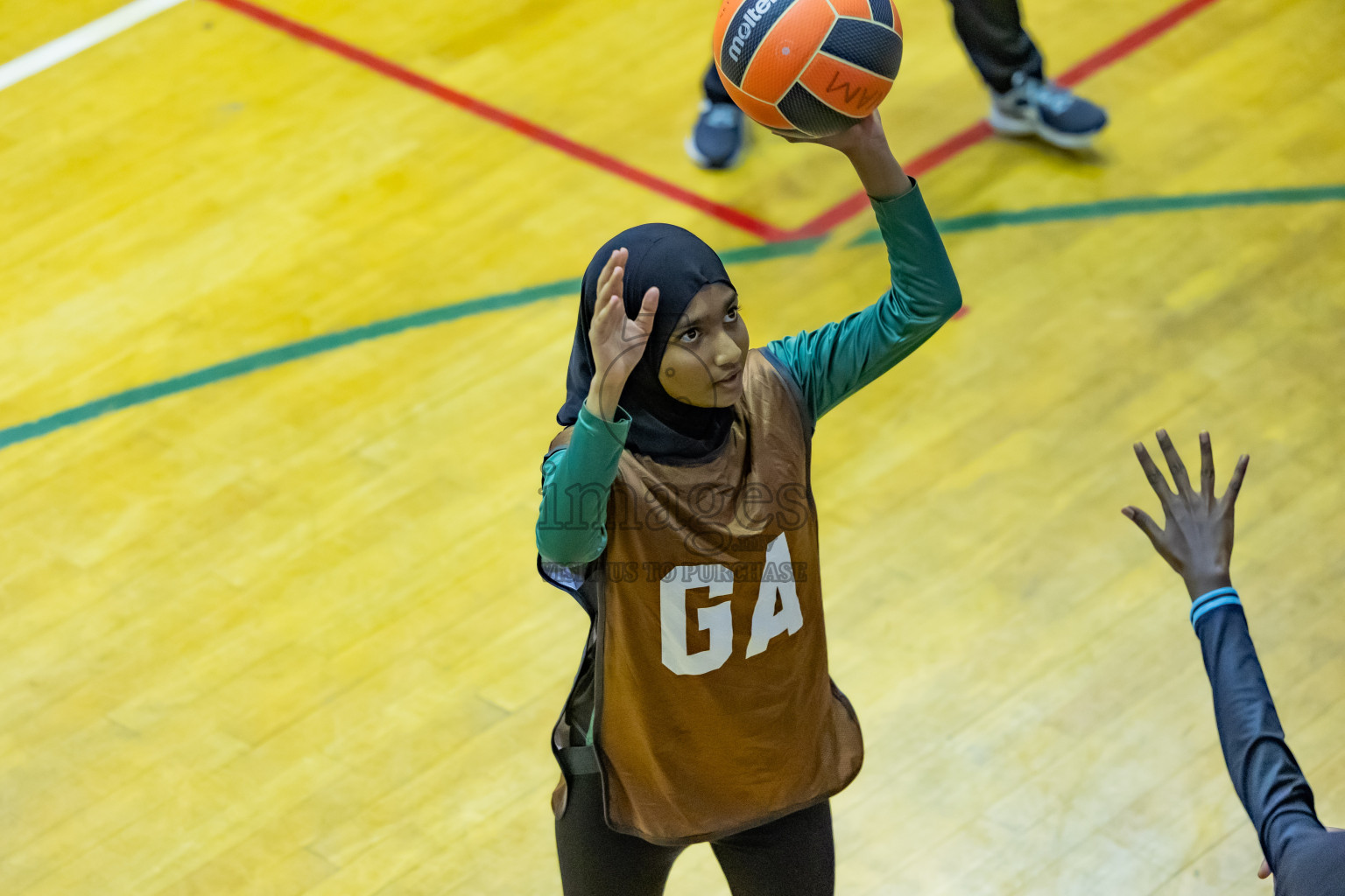 Day 12 of 25th Inter-School Netball Tournament was held in Social Center at Male', Maldives on Thursday, 22nd August 2024.