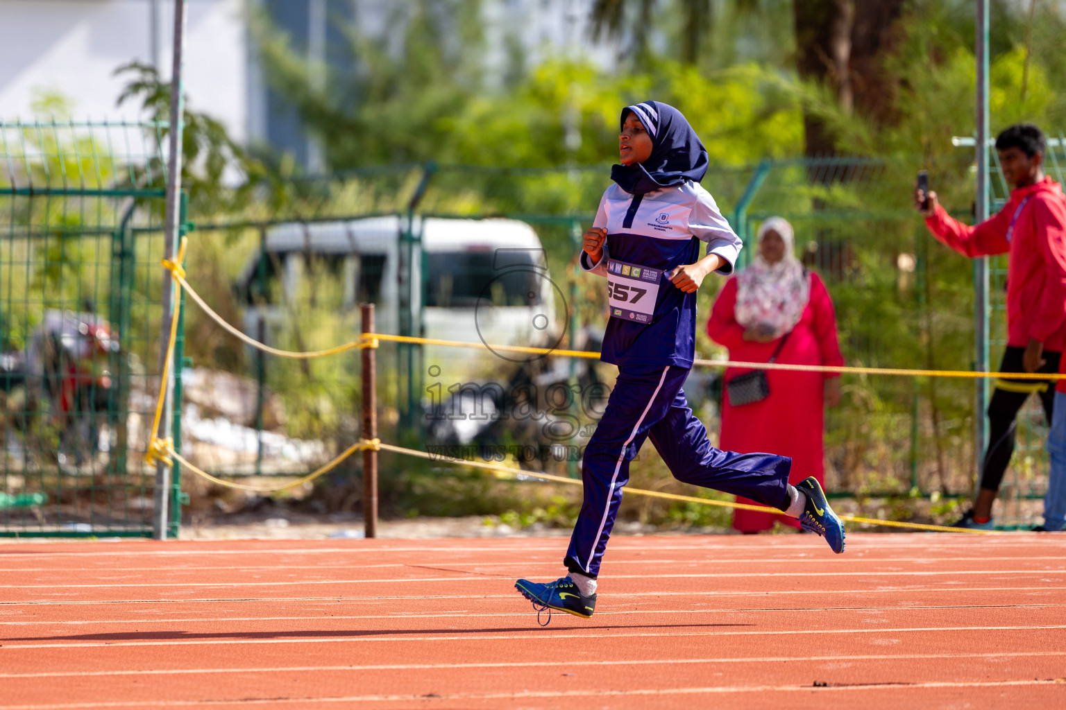 Day 2 of MWSC Interschool Athletics Championships 2024 held in Hulhumale Running Track, Hulhumale, Maldives on Sunday, 10th November 2024. 
Photos by:  Hassan Simah / Images.mv