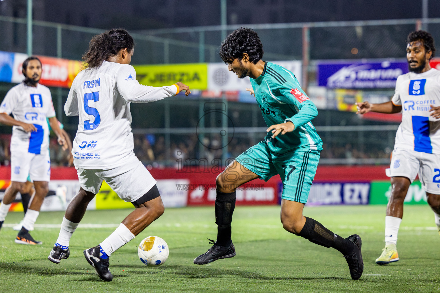 S Feydhoo vs S Hithadhoo in Seenu Atoll Final in Day 24 of Golden Futsal Challenge 2025 was held on Tuesday , 28th January 2025, in Hulhumale', Maldives. Photos: Nausham Waheed / images.mv