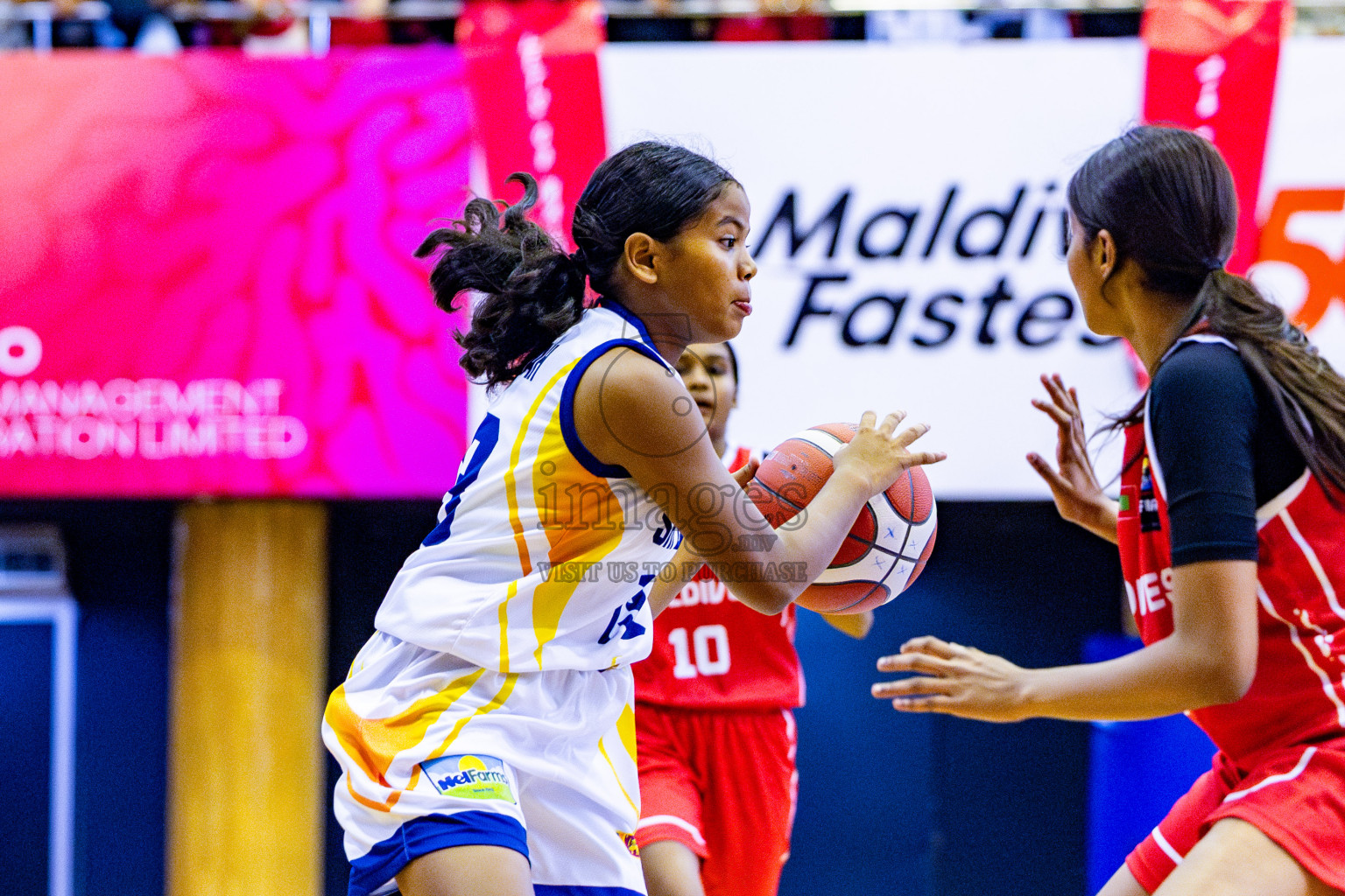 Maldives vs SriLanka in Day 2 of Under 16 Woman's Asian Cup SABA Qualifiers 2025 was held in Social Center, Male', Maldives on Friday, 13th June 2025. Photos: Nausham Waheed / images.mv