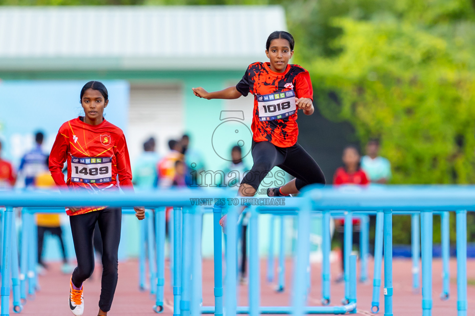 Day 4 of MWSC Interschool Athletics Championships 2024 held in Hulhumale Running Track, Hulhumale, Maldives on Tuesday, 12th November 2024. Photos by: Nausham Waheed / Images.mv