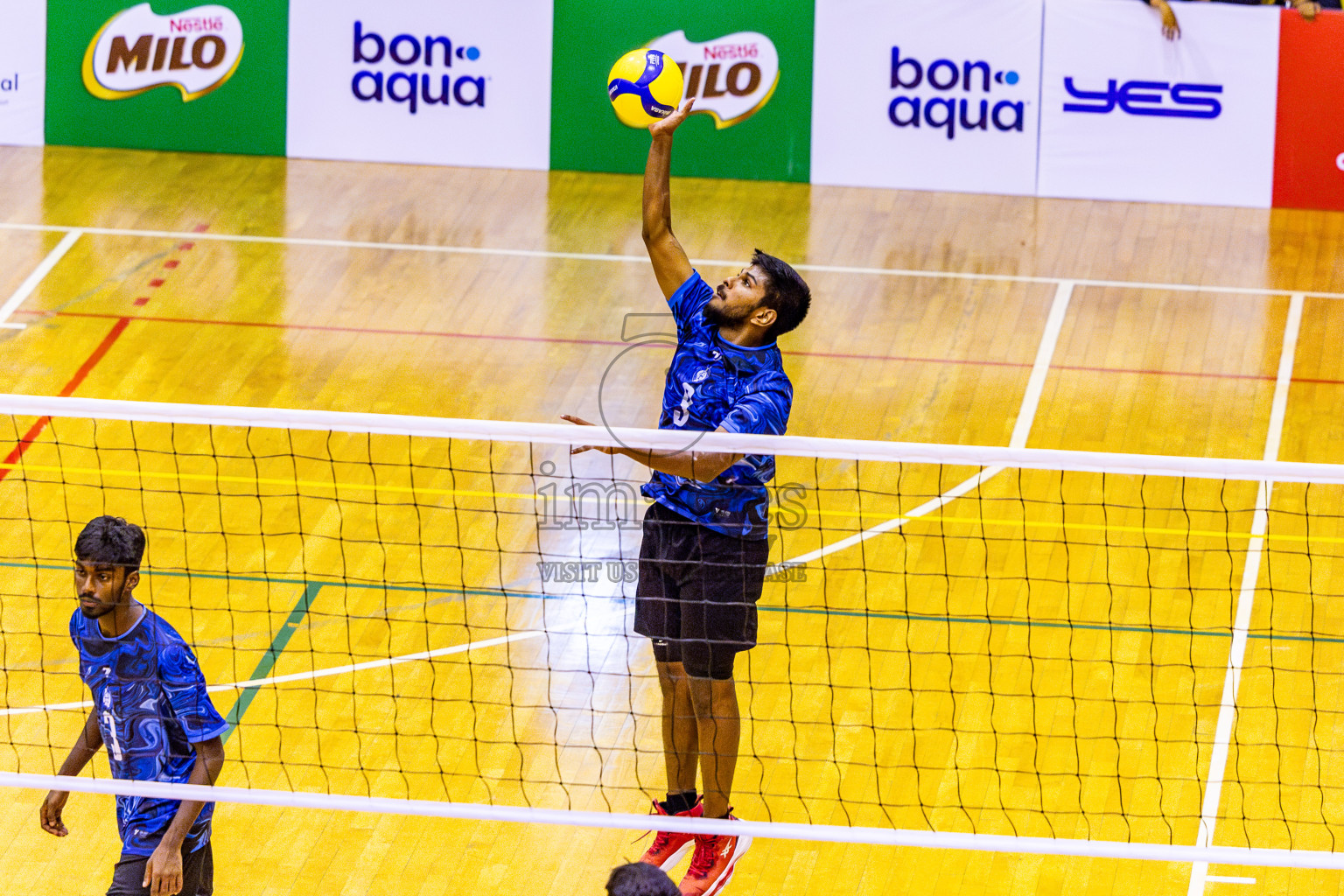 Finals of Interschool Volleyball Tournament 2024 was held in Social Center at Male', Maldives on Friday, 6th December 2024. Photos: Nausham Waheed / images.mv