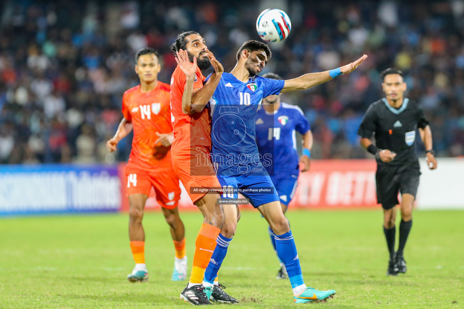 Kuwait vs India in the Final of SAFF Championship 2023 held in Sree Kanteerava Stadium, Bengaluru, India, on Tuesday, 4th July 2023. Photos: Hassan Simah / images.mv