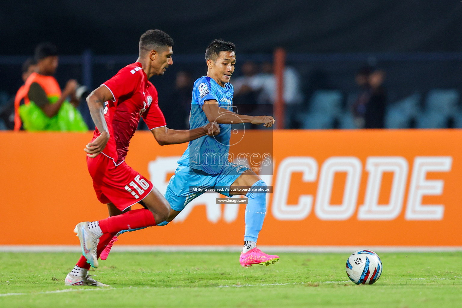 Lebanon vs India in the Semi-final of SAFF Championship 2023 held in Sree Kanteerava Stadium, Bengaluru, India, on Saturday, 1st July 2023. Photos: Nausham Waheed / images.mv