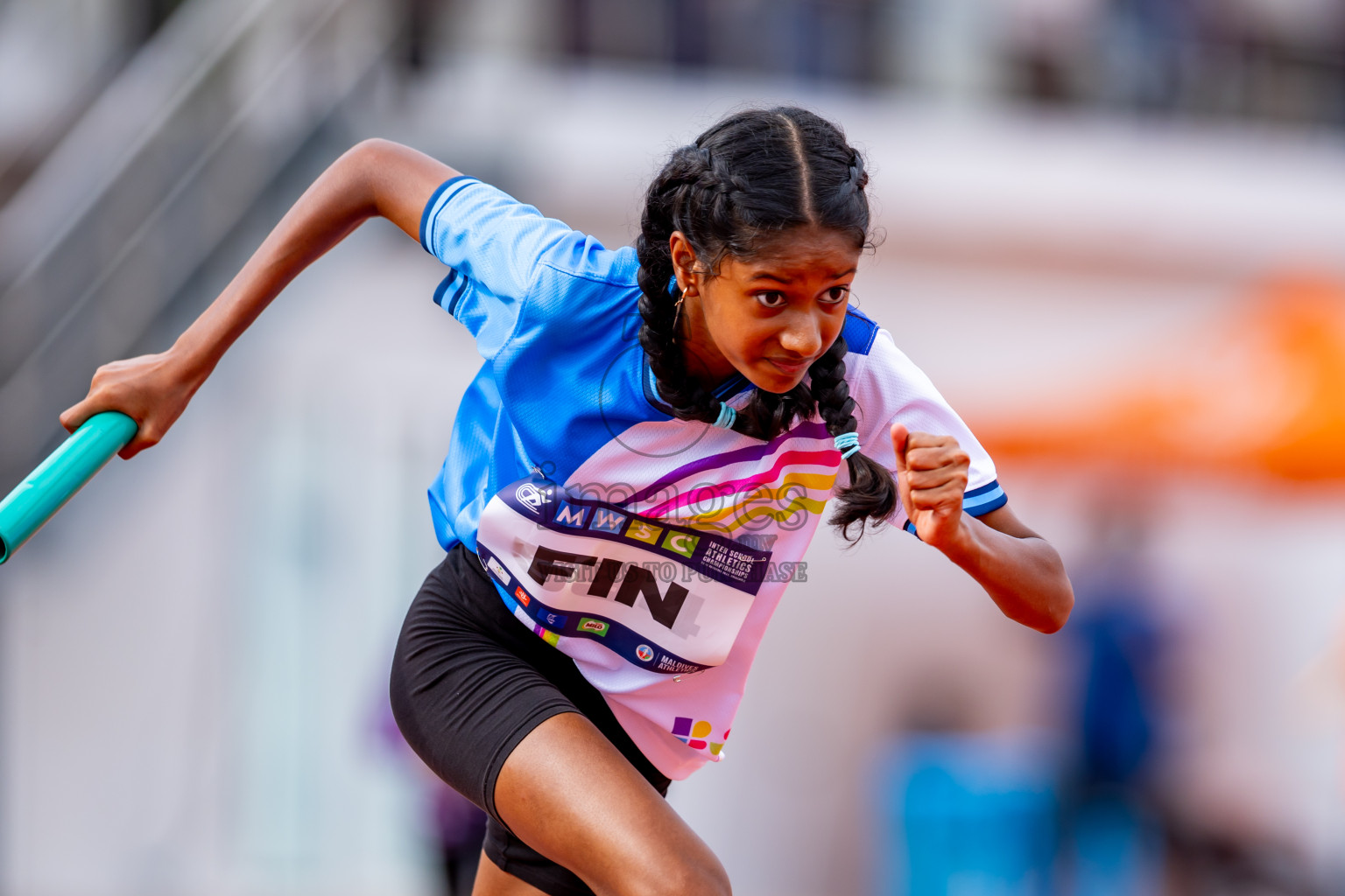 Day 6 of MWSC Interschool Athletics Championships 2024 held in Hulhumale Running Track, Hulhumale, Maldives on Thursday, 14th November 2024. Photos by: Nausham Waheed / Images.mv