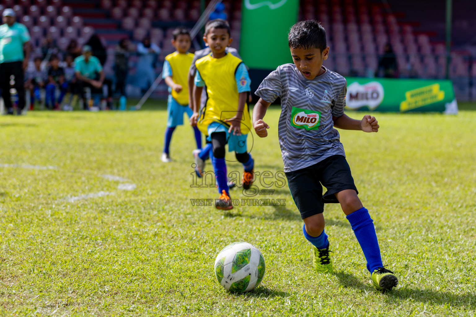 Day 2 of MILO Kids Football Fiesta was held at National Stadium in Male', Maldives on Saturday, 24th February 2024. Photos: Hassan Simah / images.mv