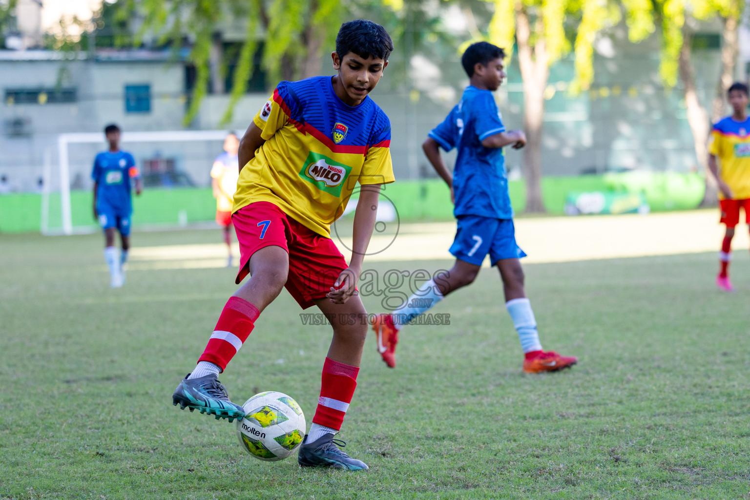 Day 3 of MILO Academy Championship 2024 (U-14) was held in Henveyru Stadium, Male', Maldives on Saturday, 2nd November 2024.
Photos: Ismail Thoriq, Images.mv