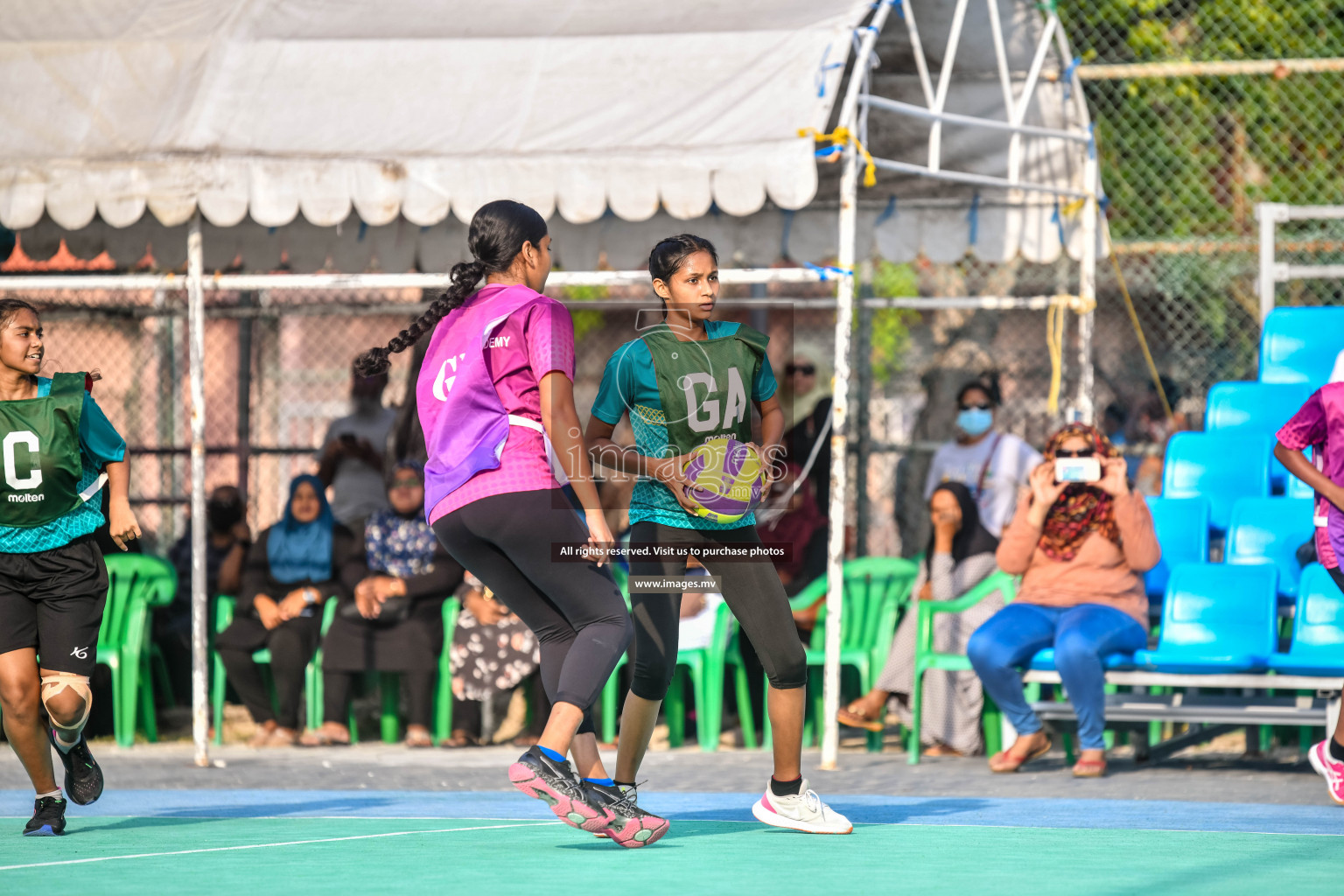 Day 11 of Junior Netball Championship 2022 held in Male', Maldives. Photos by Nausham Waheed