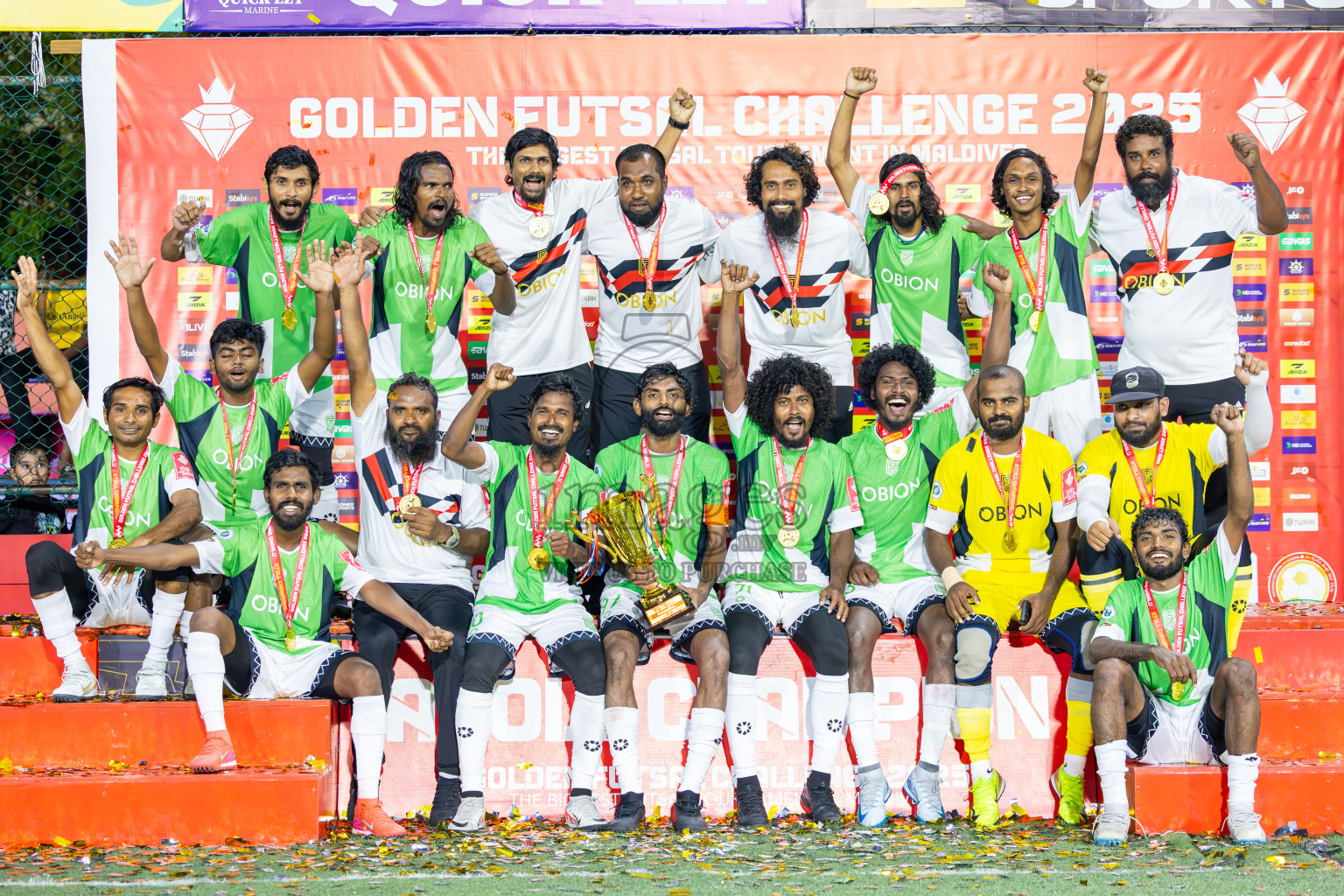 HDh Naivaadhoo vs HDh Neykurendhoo in Haa Dhaalu Atoll Finals Day 28 of Golden Futsal Challenge 2025 was held on Saturday , 1st February 2025, in Hulhumale', Maldives. Photos: Ismail Thoriq / images.mv