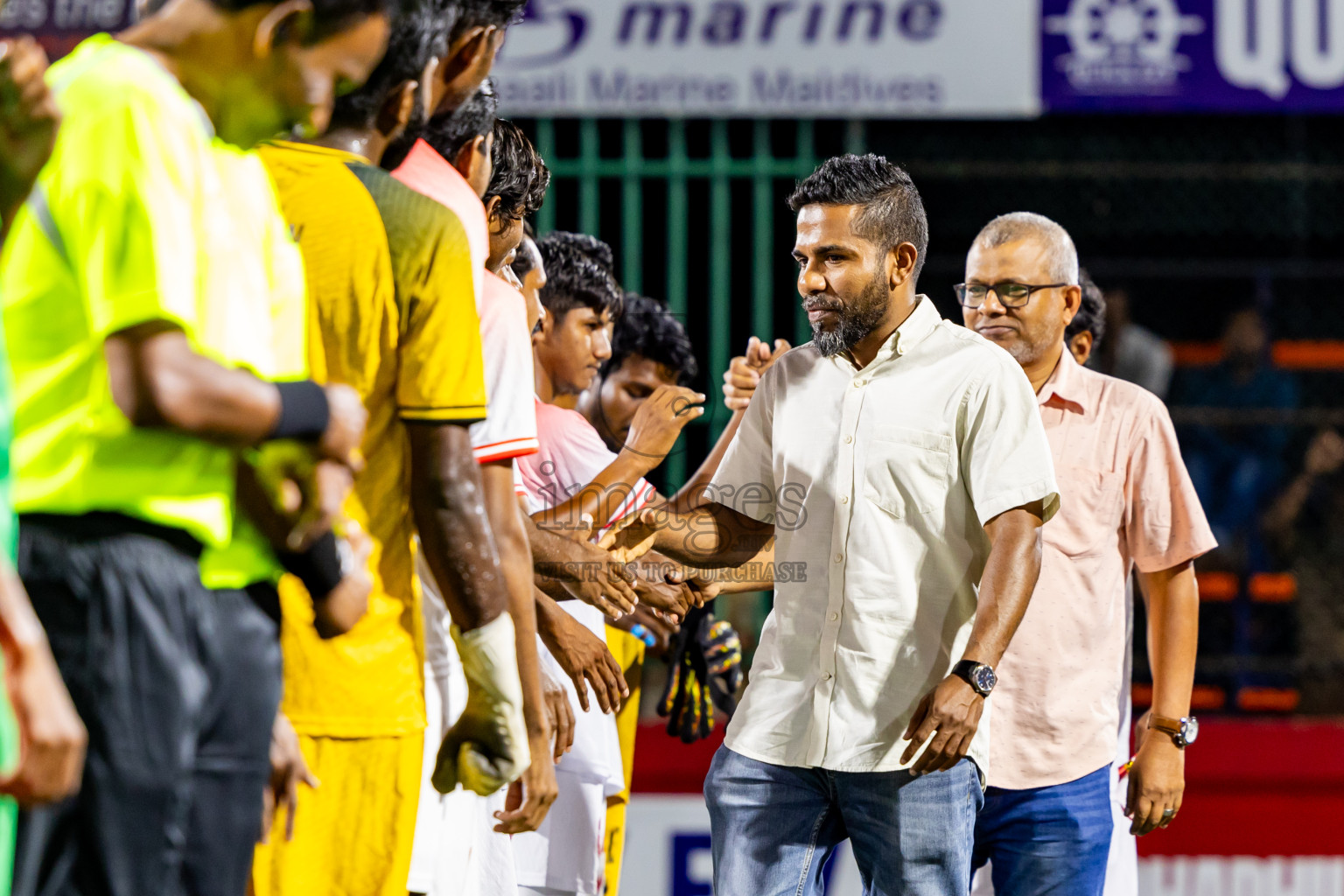 Sh Narudhoo vs Sh Goidhoo in Day 11 of Golden Futsal Challenge 2025 was held on Wednesday, 15th January 2025, in Hulhumale', Maldives Photos: Nausham Waheed / images.mv