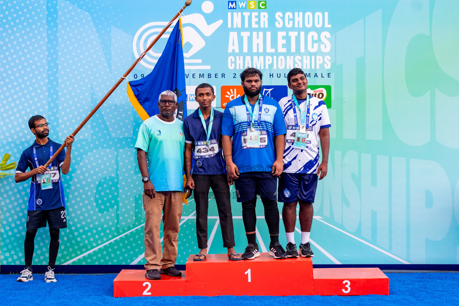 Day 6 of MWSC Interschool Athletics Championships 2024 held in Hulhumale Running Track, Hulhumale, Maldives on Thursday, 14th November 2024. Photos by: Nausham Waheed / Images.mv