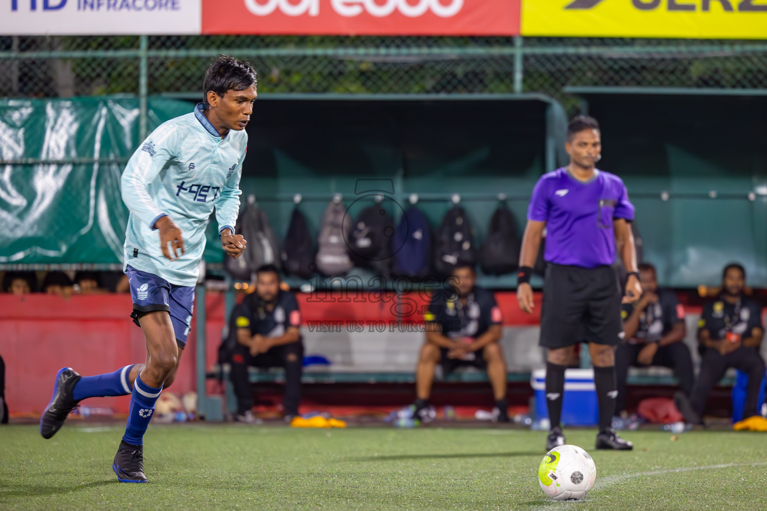 AA Mathiveri vs L Gan in Quarter Finals of Golden Futsal Challenge 2024 which was held on Friday, 1st March 2024, in Hulhumale', Maldives Photos: Ismail Thoriq / images.mv