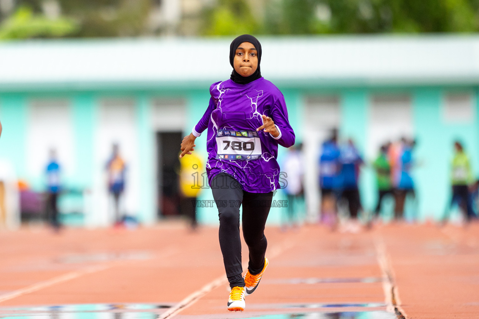 Day 1 of MWSC Interschool Athletics Championships 2024 held in Hulhumale Running Track, Hulhumale, Maldives on Saturday, 9th November 2024. 
Photos by: Ismail Thoriq / images.mv