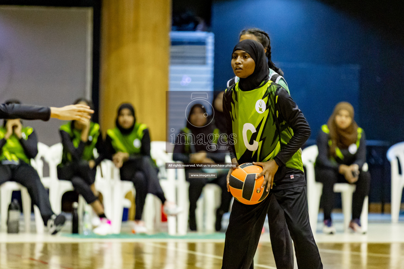 Day 8 of 24th Interschool Netball Tournament 2023 was held in Social Center, Male', Maldives on 3rd November 2023. Photos: Hassan Simah, Nausham Waheed / images.mv