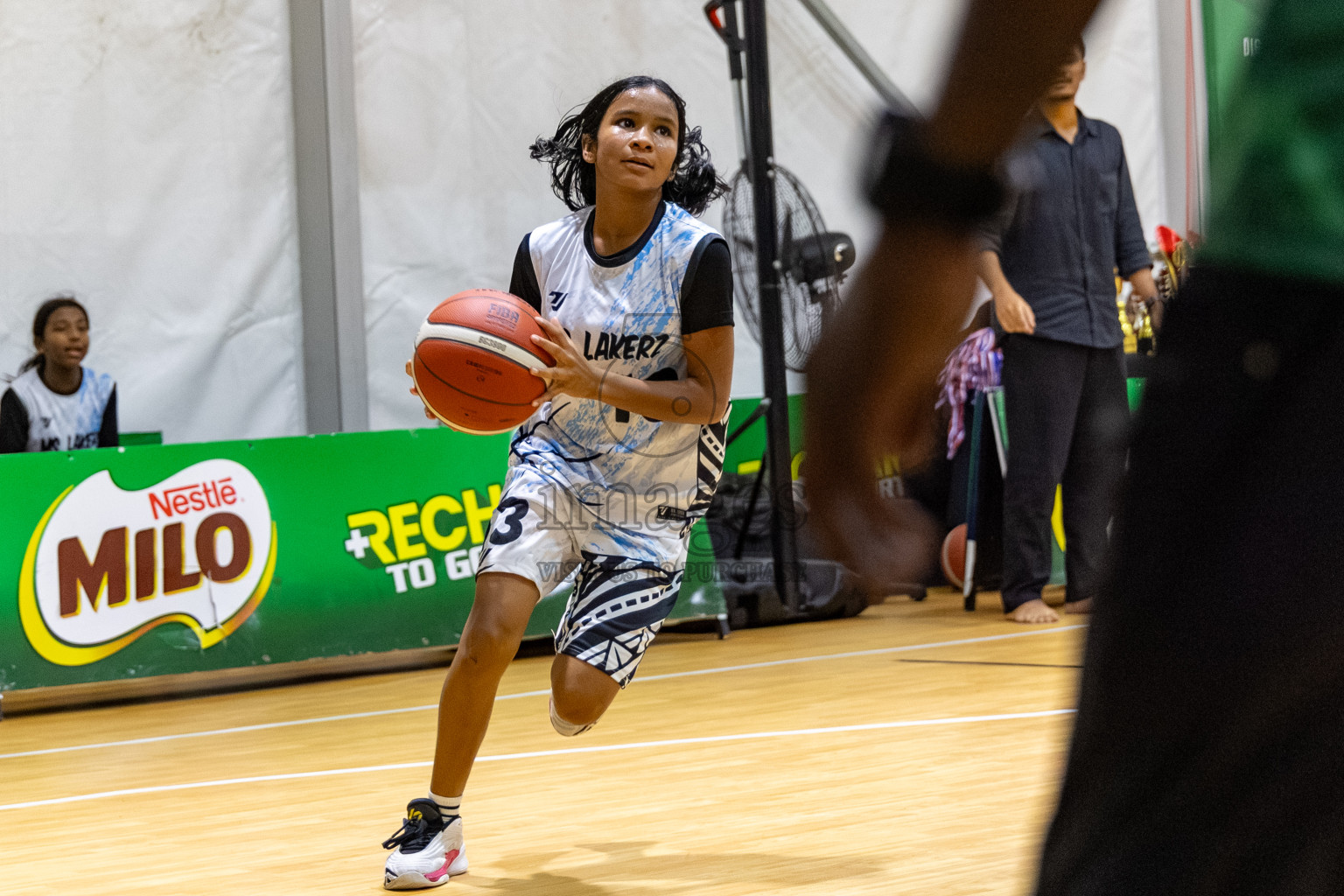 Day 3 of Milo 5 x 5 Junior Challenge 2025 - Basketball tournament held in Basketball Training Center, Male', Maldives on Saturday, 11th October 2025. 
Photos by:  Hassan Simah / Images.mv