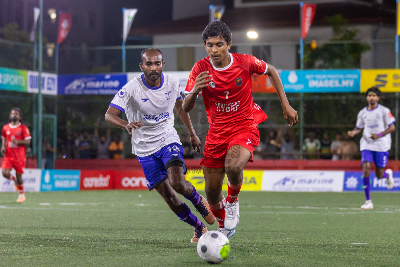 F Bilehdhoo vs F Dharanboodhoo in Day 3 of Golden Futsal Challenge 2024 was held on Thursday, 18th January 2024, in Hulhumale', Maldives Photos: Mohamed Mahfooz Moosa / images.mv